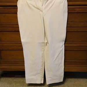 TALBOTS HAMPSHIRE ANKLE PANTS, Size 10P, White